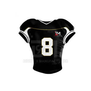 Venta en línea Uniforme de fútbol americano con característica transpirable El mejor material Color liso Mangas cortas Precio de fábrica - Product Image 4