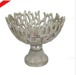 ชามเสิร์ฟผลไม้สำหรับโรงแรมบ้านร้านอาหารทำจากโลหะอลูมิเนียมสำเร็จรูปสีเงินดูมีเอกลักษณ์ - Product Image 1
