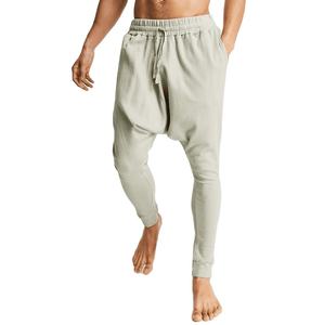 Vêtements de sport décontractés respirants, taille élastique, pantalon de survêtement à entrejambe tombant, couleur unie, unisexe - Product Image 5