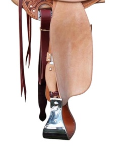 Sillín occidental de estilo inglés de calidad superior 100% equipo de equitación esencial de cuero duradero hecho a mano para ecuestre - Product Image 5