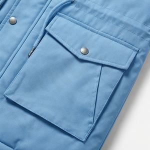 Veste parka d'hiver pour hommes en gros, taille plus 6XL, coton standard, polaire, col montant, capuche, logo personnalisé, veste légère - Product Image 5