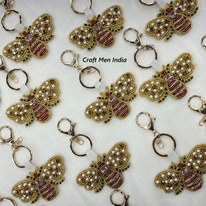 พวงกุญแจโลหะลูกปัดลูกปัดลูกปัดสีเขียวทำด้วยมือพวงกุญแจโลหะลูกปัดเม็ดแก้วขนาดเล็กสีสันสดใสอุปกรณ์เสริมสำหรับผู้หญิง - Product Image 1