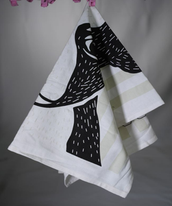 Eco-Friendly 100% Cotton Canvas Kitchen <b>Tea</b> <b>Towel</b> Handmade Recycled Floral Design <b>Plain</b> White Custom Logo Printing Hand Wash - Product Image 5