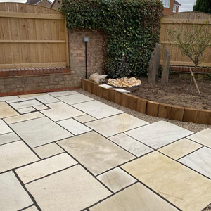 Natural Mint <b>Sandstone</b> Paving Stones for Patio Garden Landscaping and Exterior Construction Projects - Product Image 6