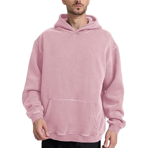 Fabricant de sweat à capuche en coton personnalisé broderie simple poids lourd délavé à l'acide style coréen Streetwear pour femmes hommes hiver - Product Image 2