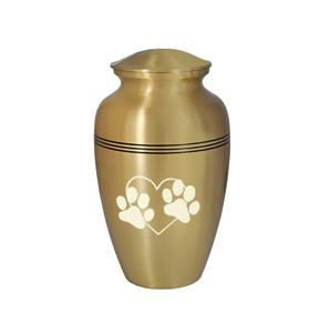 Urnas funerarias de cremación de latón Diseño clásico con urnas para adultos de recuerdo de metal con acabado en oro negro para funeral - Product Image 2