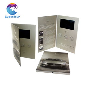 Superlieur Pantalla HD de 7 pulgadas Folleto de <span class=keywords><strong>video</strong></span> digital Pantalla de seda Impresión de troquelado para publicidad promocional Papel hecho - Product Image 6