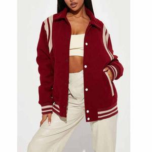 Meilleure qualité veste universitaire pour femmes nouveauté coton laine matériel respirant peau de mouton cuir pour adultes - Product Image 4