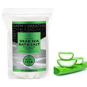 Expérience spa en vrac de sel de bain de la mer Morte ALOE de 19 lb à faible quantité minimale de commande de marque privée fabriquée aux États-Unis