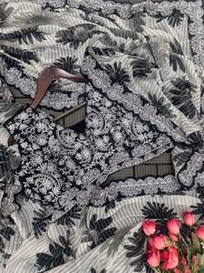 Beau tissu georgette lourd Saree broderie complexe cordon travail broderie Blouse mariages fêtes fournisseur en gros - Product Image 5