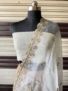ผ้าโมดอลปักลายแฟนซี lahenga dupatta สำหรับงานปาร์ตี้ในโอกาสต่างๆ - Product Image 2