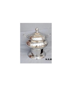 Indian Stainless Steel Hammered Chafing Dish ELEGANT DESIGNS Freezer Safe Tableware Set Food Warmer Handmade Fancy Wholesale - Product Image 5