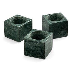 Ensemble de bougeoirs carrés en marbre blanc minimaliste avec des bords propres pour une décoration intérieure moderne et luxueuse - Product Image 4