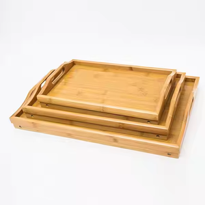 Plateau de lit pour ordinateur portable de différentes tailles 3 pièces ensemble de plateaux de service rectangulaires par crescent crafts - Product Image 2