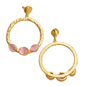 Pendientes de Latón de Exportación al por Mayor, Hechos a Mano, Semi Preciosos, Acabado Satinado, Diseño Único, Alta Calidad - Product Image 4