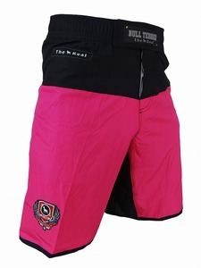 กางเกงขาสั้นมวยไทยขาสั้นสีชมพูม่วงดำแดงขาวไซส์ XXL ผ้าคอตตอนปักลาย - Product Image 5