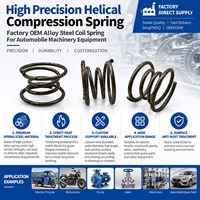 Ressort hélicoïdal de compression de haute précision, fabrication OEM, ressort en acier allié pour équipement automobile et industriel