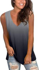 Nueva camiseta sin mangas de verano para mujer, el mejor diseño, manga corta, informal, de talla grande, tejido de punto transpirable, patrón sólido y estampado - Product Image 6