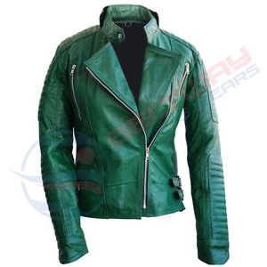 2024 vestes vertes en cuir de haute qualité pour dames nouveau style veste d'hiver pour femmes pour veste en cuir pour femmes - Product Image 1