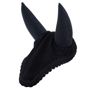 Malla Protectora para Orejas de Caballo Bordada Personalizada en Azul Marino, Transpirable, Producto para el Cuidado del Caballo con Logotipo, Venta al por Mayor - Product Image 3
