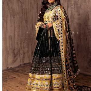 ชุดแต่งงานสไตล์ปากีสถานของอัฟกานิสถานมาใหม่ชุดเดรสวินเทจโบฮีเมียนปักลายด้วยผ้าไหม - Product Image 3