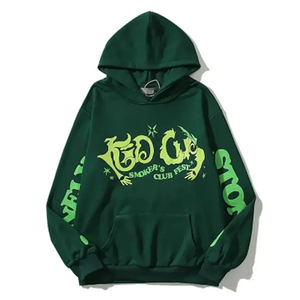OEM personalizado Regular Fit 3D diseño de la pantalla impresa Unisex sudaderas con capucha suave transpirable y secado rápido de algodón polar pulóver hombres Sudadera con capucha - Product Image 2