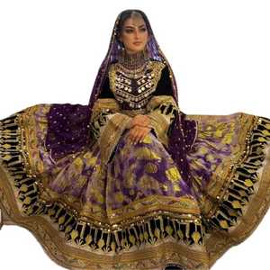 ชุดเดรสอัฟกันคุชีคุณภาพพรีเมียมขายดีปี 2025 สำหรับผู้หญิง สวมใส่ในงานแต่งงานและงานปาร์ตี้ ดีไซน์เรียบร้อย ตกแต่งด้วยซิปและลูกไม้ - Product Image 1