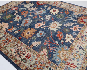 Tapis Oushak en laine fait main, style turc noué, abstrait, lavable, pour adolescents, prière, pique-nique, chambre à coucher, décoration intérieure, usage domestique - Product Image 1