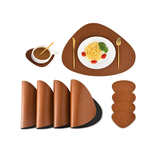 Tapis de table à manger en cuir de style et napperon de table à manger en feutre fait main pour la cuisine avec échantillon gratuit du produit à vendre - Product Image 3