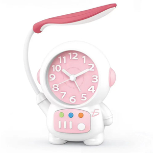 Reloj Despertador Moderno con LED Azul para Astronautas, con Control Táctil, Lámpara de Escritorio 2 en 1, Cuerpo de Plástico - Product Image 3