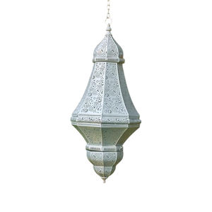 Lanterne suspendue marocaine vintage faite à la main, finition cuivre antique, abat-jour en métal pour la décoration de la maison - Product Image 2