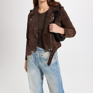 Ropa de invierno con soporte para mujer Premium, chaqueta de cuero genuino, forro de lana, diseño de cremallera, transpirable, técnicas de punto de moda - Product Image 1