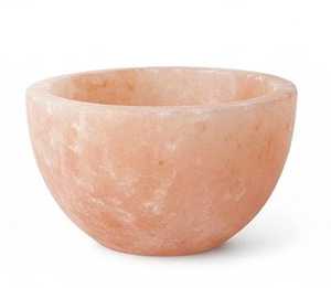 Premium Himalayan Pink Salt Bowl Natural Handcrafted Salt Crystal Serving Grinding Kitchen Cooking Seasoning Wellness <b>Love</b> Style - Product Image 2