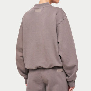 Sudadera de Cuello Redondo de Felpa con Logotipo Personalizado para Mujer, Sudadera Holgada de Otoño, Sudadera Informal de Punto de Manga Larga y Transpirable para Mujer - Product Image 2