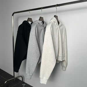 Sudadera con Capucha Extra Grande Personalizada para Hombre, Sudadera de Forro Polar, Ropa de Calle, Invierno, Cálida, Gruesa, de Algodón, Diseño Liso - Product Image 5