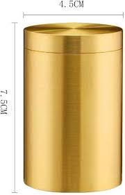 ชุดโหลเก็บของทองเหลืองเคลือบเงาแบบดั้งเดิมสำหรับห้องครัวทำด้วยมือภาชนะทองเหลืองบริสุทธิ์ที่มีฝาปิด - Product Image 2