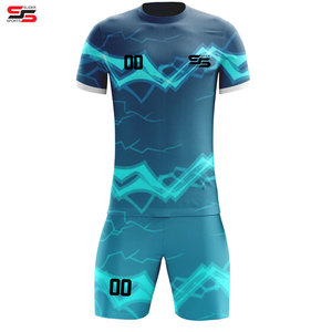 Nuevo diseño personalizado Club fútbol Jersey traje sublimación fútbol transpirable equipo de fútbol uniforme de fútbol - Product Image 3