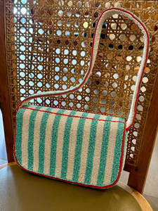 Multicolor Beaded <b>Bag</b> with Handle, Handheld <b>Bag</b>, Casual Hand <b>Bag</b>, Indian Handicraft, Handmade <b>bag</b> - Product Image 4