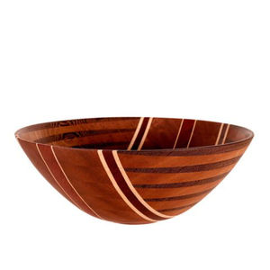 Bol de service en bois de manguier écologique fait à la main, texture nid d'abeille noire, vaisselle décorative, design unique, décoration d'intérieur - Product Image 2