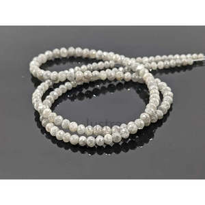 ลูกปัดเพชรทรงรอนเดลเหลี่ยมเพชรพลอยสีขาวธรรมชาติขนาด 3-4.2 มม. แบบเม็ดเดี่ยว - Product Image 5