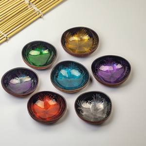 Artisanat en laque, bols en noix de coco, VietnamCrafts, faits à la main, écologiques, durables, légers, pour le camping - TL2003 - Product Image 2