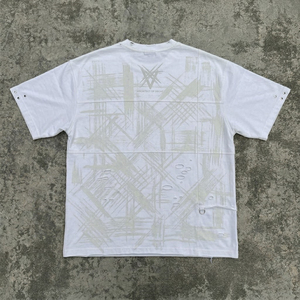 เสื้อยืดลายพิมพ์ DTF แบบย้อมสีเอซิดสั่งทำพิเศษ ผ้าฝ้าย 100% ทรงบ็อกซี่ ยูนิเซ็กส์ 240gsm สไตล์วินเทจ ฮิปฮอป แม็กลิเอตต์ นูทร์ ปรับแต่งได้ - Product Image 2