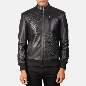 Veste en cuir en gros pour hommes Vrai cuir de mouton Logo personnalisé Haute qualité Manteau d'hiver tendance Vêtements pour hommes - Product Image 5