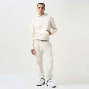 ชุดวอร์มสองชิ้นสำหรับผู้ชายชุดวอร์มแบบสวมหัวเสื้อไม่มีปกพิมพ์โลโก้แบบวินเทจ - Product Image 1