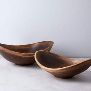 Hot Sale Rustic Acacia Wood <b>Bowl</b> <b>Set</b> Handmade Restaurant Decorative Dish for <b>Soup</b> Fruit Salad Customized Technique for Wholesale - Product Image 5