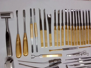 Juego de instrumentos quirúrgicos de nariz alemana, acero inoxidable, 50 Uds., fuente de alimentación Manual, aprobado por CE ISO, cirugía plástica de rinoplastia usada - Product Image 3