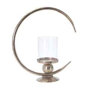 Meubles en fer plaqué or poli brillant de concepteur attrayant Table basse arrondie dessus en verre pour table de table moderne d'hôtel - Product Image 5