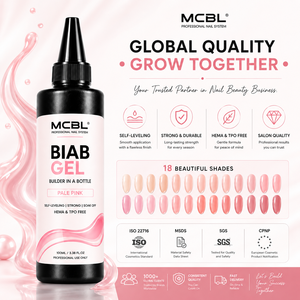 Gel Constructor de <span class=keywords><strong>Uñas</strong></span> BIAB en Botella de 100 ml, Sin HEMA ni TPO, Autonivelante, Removible en Agua, 18 Tonos, Venta al Por Mayor, Suministro de Fábrica OEM - Product Image 1