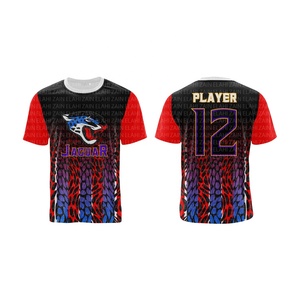 2024 vente en gros unisexe séchage rapide Polyester Jersey OEM Fitness chemises 4D Sublimation léger surdimensionné épaule Football t-shirt - Product Image 1