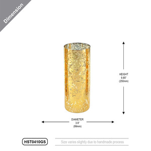 HST0410GS - Gold Speckled Glass <b>Hurricane</b> <b>Candle</b> Shade Chimney Tube [No Bottom] - 4 x 10 - Product Image 6